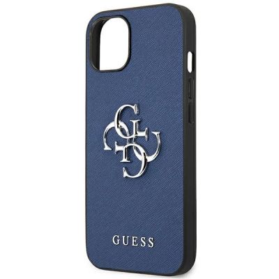 6. Guess GUHCP13SSA4GSBL iPhone 13 mini 5.4" blau/blau Hardcase Saffiano 4G Metal Logo