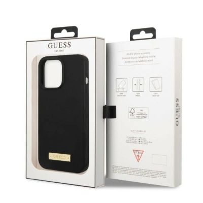8. Guess GUHMP13XSPLK iPhone 13 Pro Max 6.7" schwarz/schwarz Hartschale Silikon Logo Plate MagSafe