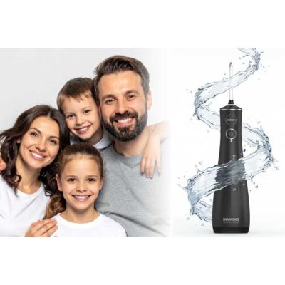 7. ELDOM Bewässerungsgerät RY200C, 230 ml, kabellos, Betriebszeit 60 Min., Ladezeit ca. 6 Std., Reiseetui, USB-Kabel, IPX7, Schwarz