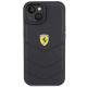 3. Ferrari Quilted Metal Logo-Hülle für iPhone 15 – Schwarz