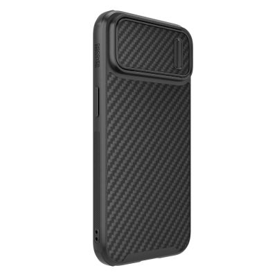 3. Nillkin Synthetic Fiber S Case iPhone 14 Hülle mit Kameraabdeckung, schwarz