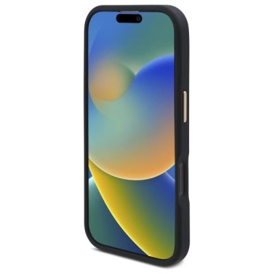 5. Guess 4G Logo Plate MagSafe-Hülle für iPhone 16 Pro – Schwarz