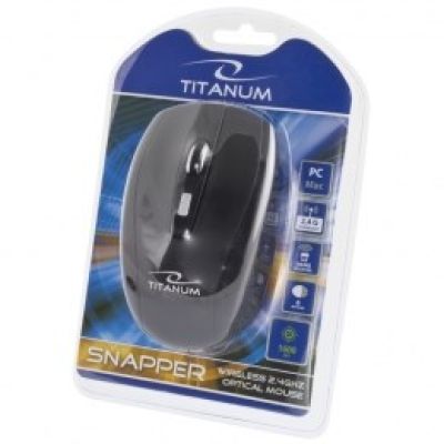 3. TITANUM Snapper 6D TM105K Maus (optisch; 1600 DPI; schwarz)