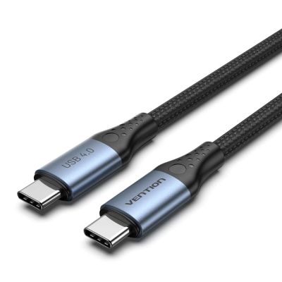 USB-C-zu-USB-C-Kabel Vention USB 4.0 5A 40Gbit/s, geflochten, 1 m