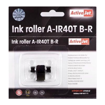 2. Activejet A-IR40T Tintenwalzen-Set (Epson IR40T Ersatz; Supreme; schwarz, rot, 5 Stück)