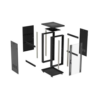 7. LANBERG Standrack-Schrank 19" 18U 600x800 Schwarz