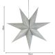 6. Dekorativer Papierstern 45 cm Silber
