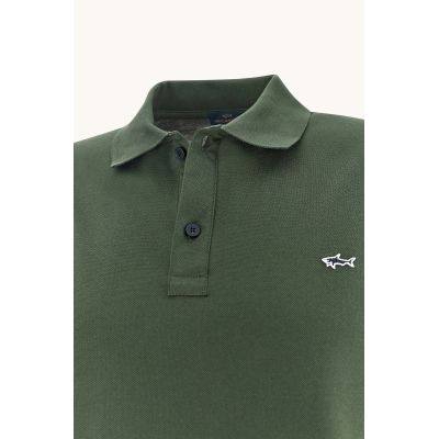 4. Paul&Shark Herren-Poloshirt, olivgrüne Baumwolle, 99311001-89 – klassisch, sportlich elegant