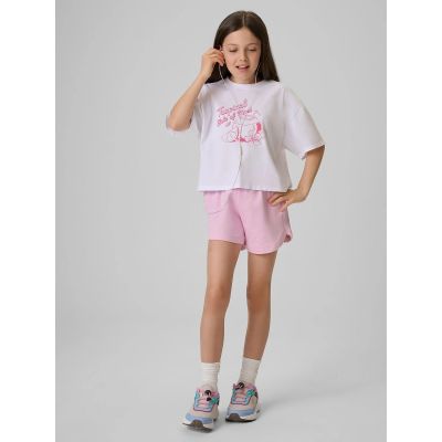 3. Mädchen-Baumwoll-T-Shirt 4F 4FJRSS26TTSHF3983-11S