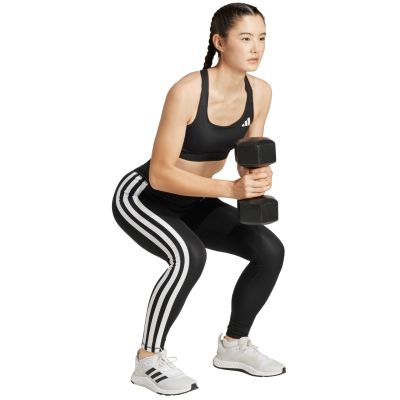 12. adidas Optime Essentials 3-Streifen 7/8 Damen Leggings Schwarz JD6545