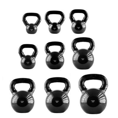 3. Schwarze HMS KNV08 Kettlebell aus Gusseisen 