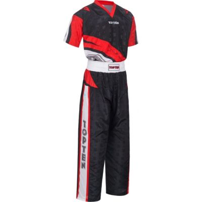 3. TOP TEN Kickbox-Outfit „Urban Arts“ schwarz und rot (WAKO APPROVED neu)