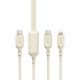 Dudao L7SF 2in1 Kabel USB-C - USB-C / Lightning 100W 1,2m - Beige