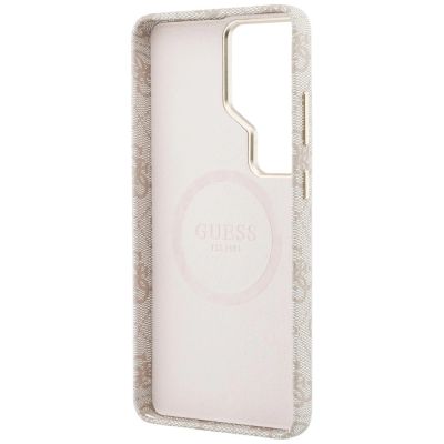 7. Guess 4G Triangle Logo MagSafe Hülle für Samsung Galaxy S26 Ultra – Pink