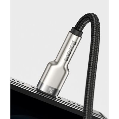 14. Baseus Cafule Series Metal Data USB-C / Lightning 20W PD-Kabel 1 m - Schwarz
