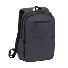 RIVACASE LAPTOP-RUCKSACK 15,6" REGENT, SCHWARZ, 17L, WASSERDICHTES MATERIAL, TASCHEN FÜR TABLET, SMARTPHONE, TRINKFLASCHE, ZUBEHÖR.