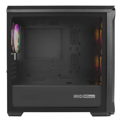 48. NATEC Genesis Irid 503 ARGB NPC-1559 Gehäuse (Micro-ATX, Mini-ITX; Schwarz)