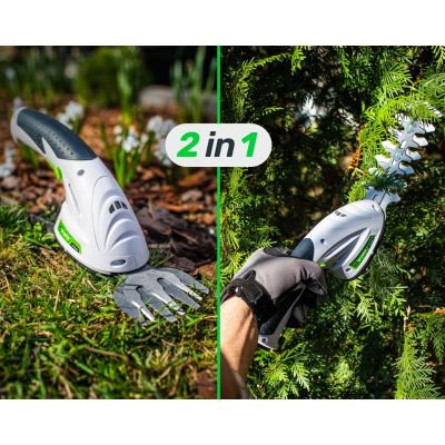 14. Akku-2-in-1-Trimmer für Hecken und Gras, 7,2 V, Schnitt 120 mm, USB-C, W23320 WUBER