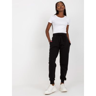 Schwarze Basic-Jogginghose mit Taschen (B-005.11X)