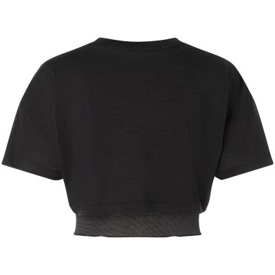 3. Damen-Kurzarmshirt SUPER.NATURAL W CROP TEE, schwarz