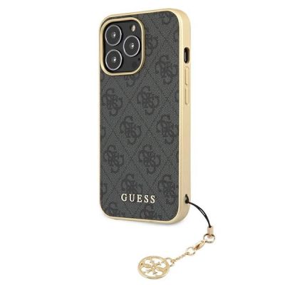 2. Guess, GUHCP13XGF4GGR iPhone 13 Pro Max 6,7" grau/graues Hardcase 4G Charms Collection