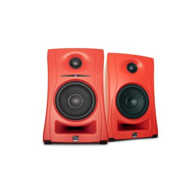 16. KALI AUDIOLP-UNF-R – Paar Bluetooth-Monitorlautsprecher. Multimedia-Lautsprecher, rot.