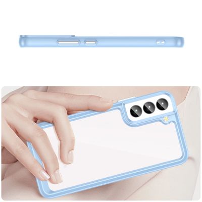 5. Outer Space Case für Samsung Galaxy S23 Hülle mit flexiblem Rahmen blau
