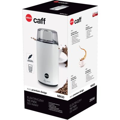 4. ELDOM MK50 CAFF Kaffeemühle, 200 W Leistung, Stahlklinge, Pulstaste