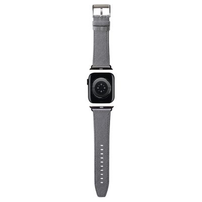 2. Karl Lagerfeld Saffiano Monogram Armband für Apple Watch 38/40/41 mm – Silber