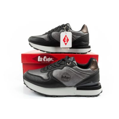 10. Lee Cooper Sportschuhe Sneakers Damen modisch bequem strapazierfähig grau schwarz