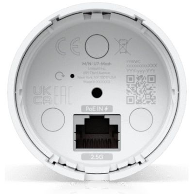 5. Ubiquiti U7 Mesh 5000 Mbit/s weiße PoE-Unterstützung