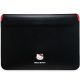 Hello Kitty PU-Metall-Logo-Hülle für einen 14-Zoll-Laptop – Schwarz
