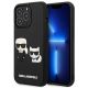 Karl Lagerfeld KLHCP13L3DRKCK iPhone 13 Pro / 13 6.1" schwarz/schwarz Hardcase Karl&Choupette Ikonik 3D