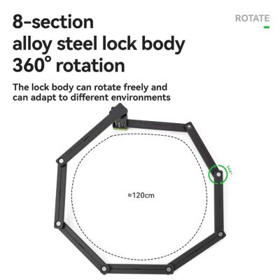 2. Rockbros Fahrradschloss 32140006001 faltbar