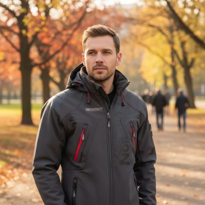 4. Geographical Norway Techno DB MEN 056 WU1060H/GN-DARK GRAY Softshelljacke