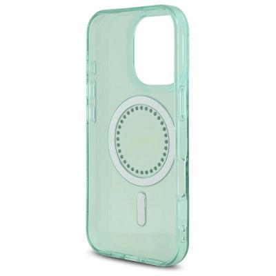 7. Guess IML Strassstein-MagSafe-Hülle für iPhone 16 Pro Max – Grün