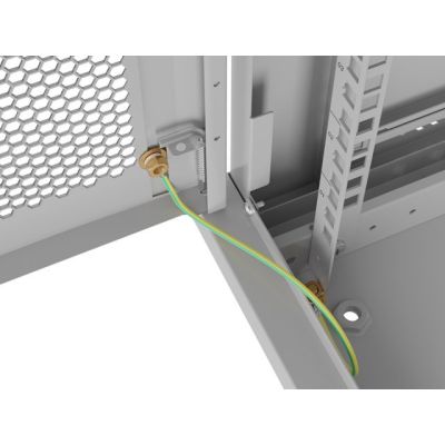 6. Lanberg 19" 9U 600X450 grauer Wandschrank mit perforierten Türen (flach verpackt)