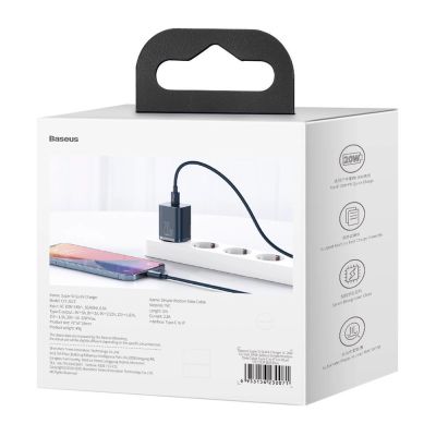 6. Baseus Super Si 1C Schnellladegerät USB Typ C 20 W Power Delivery blau (CCSUP-B03)