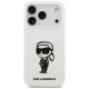 3. Karl Lagerfeld Silikonhülle mit Karl-Skizze und Logo (MagSafe) für iPhone 17 Pro – Weiß