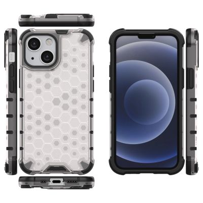 12. Honeycomb Handyhülle Schutzhülle mit TPU Rahmen für iPhone 13 mini transparent