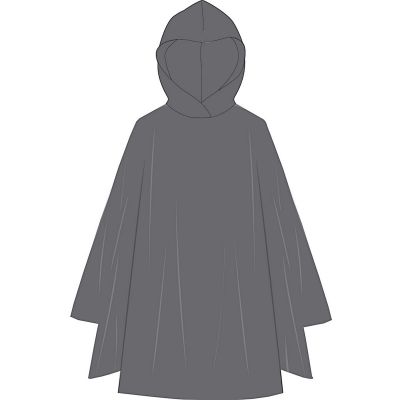 2. Fahrrad-Regenponcho für Erwachsene, 100 x 130 x 1 cm, PE, 135 g, Dunlop – Grau