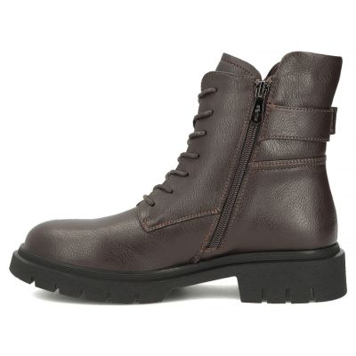 3. Damen-Ankle-Boots aus Leder, dunkelbraun, Filippo DBT8018