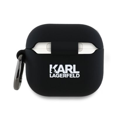2. Karl Lagerfeld Silikon Karl&Chaupette Head 3D Case für AirPods 4 - Schwarz