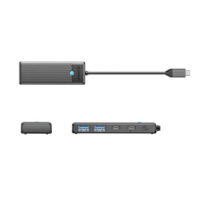 2. Hub USB-C Orico PAPW2AC-C3 Dockingstation 2x USB-A 3.0 + 2x USB-C 3.0 - schwarz