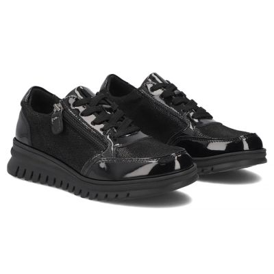 4. Filippo DP8105 Keilschuhe aus Lackleder in Schwarz