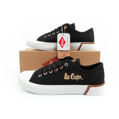 19. Lee Cooper Damen Sportschuhe Stoff Sneakers stylisch Schwarz