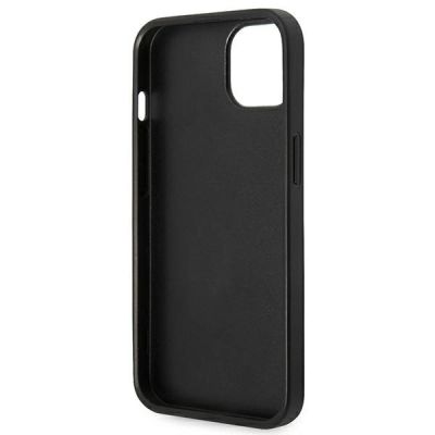 7. Karl Lagerfeld Saffiano Karl's Head Patch Case für iPhone 14 Plus – Schwarz