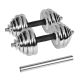REBEL ACTIVE VERSTELLBARE CHROM-HANTELN IM KOFFER MIT HANTELSTANGE, SET 30 KG