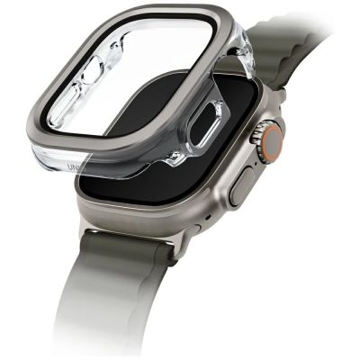 Uniq Voute Hülle mit gehärtetem Glas für Apple Watch Ultra 49 mm - Silber