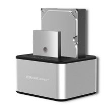 QOLTEC Dockingstation für 2 Festplatten 2x HDD/SSD 2,5"/3,5" SATA | USB 3.0 | KLONEN